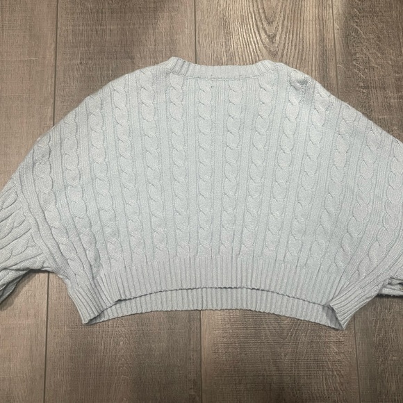 Altar’d State Blue Cropped Sweater - Picture 2 of 3